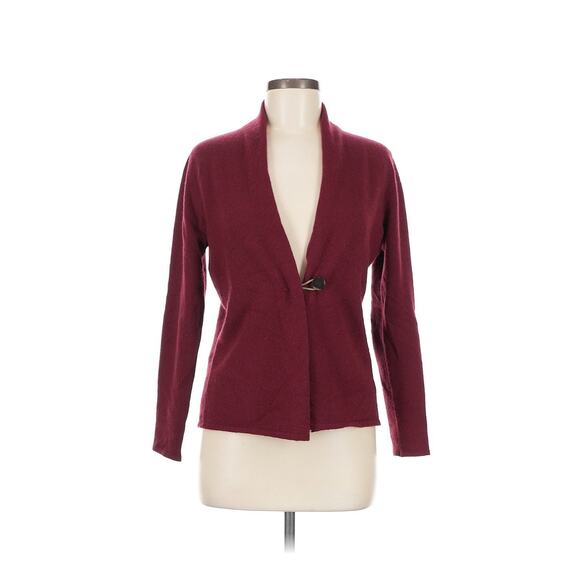 bel y cia cashmere cardigan Burgundy Single Button Sweater US 6